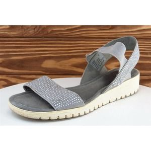Yellow Box Sz 6 M Gray Ankle Strap Fabric Women Sandals Jossie‎